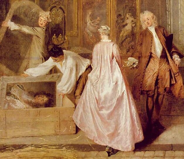 Antoine Watteau: Shop sign of the art dealer Gersaint (detail)